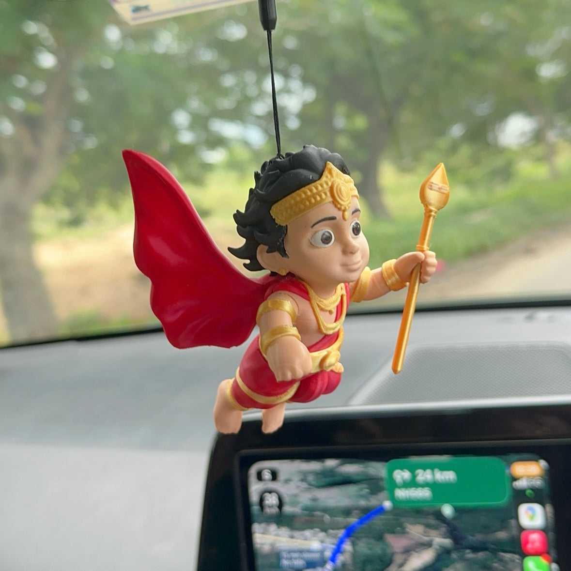 Flying Murugan Car Figurine