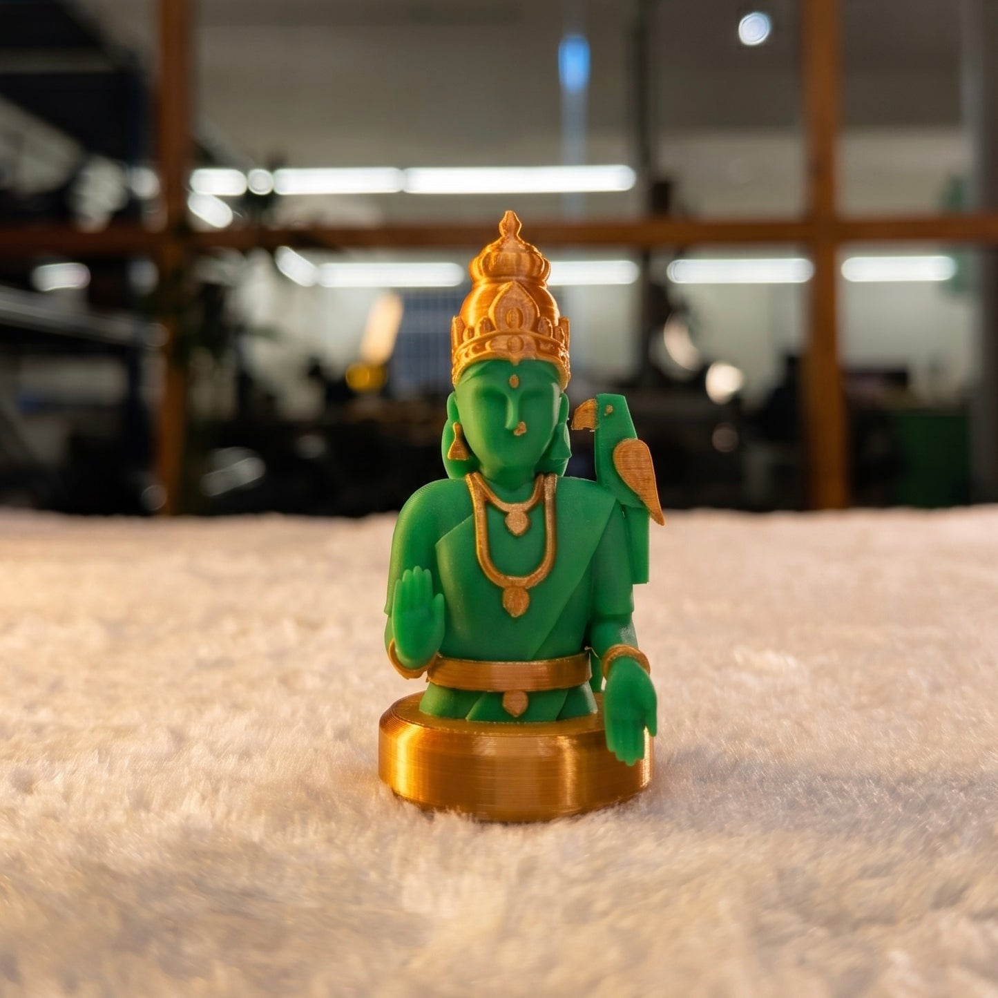 Madurai Meenakshi Amman Figurine β Emerald Green Figurine (3 Size Variants | Standing & Half Form)