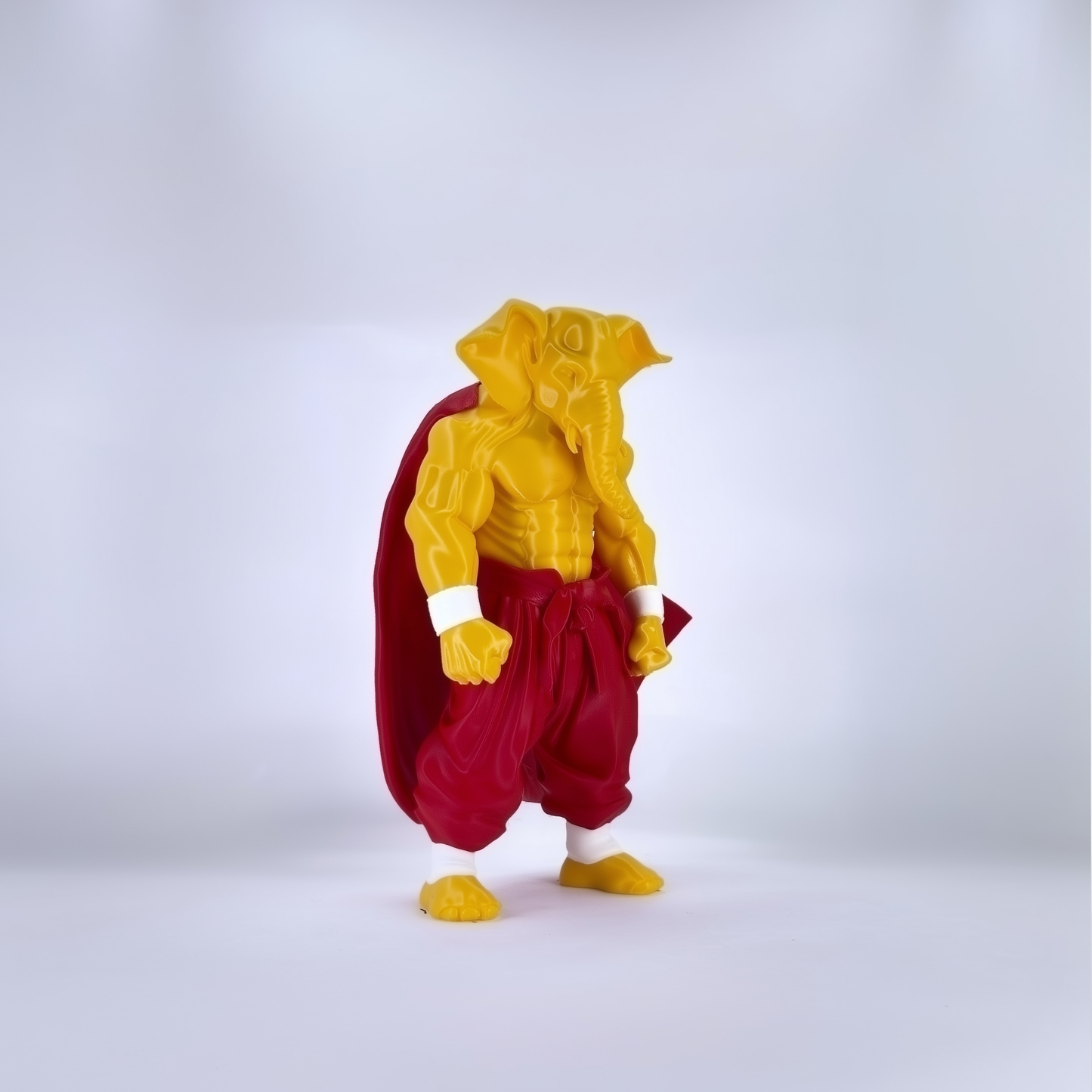 Ganaveera Figu Red 3D Warrior Ganesha Figurine