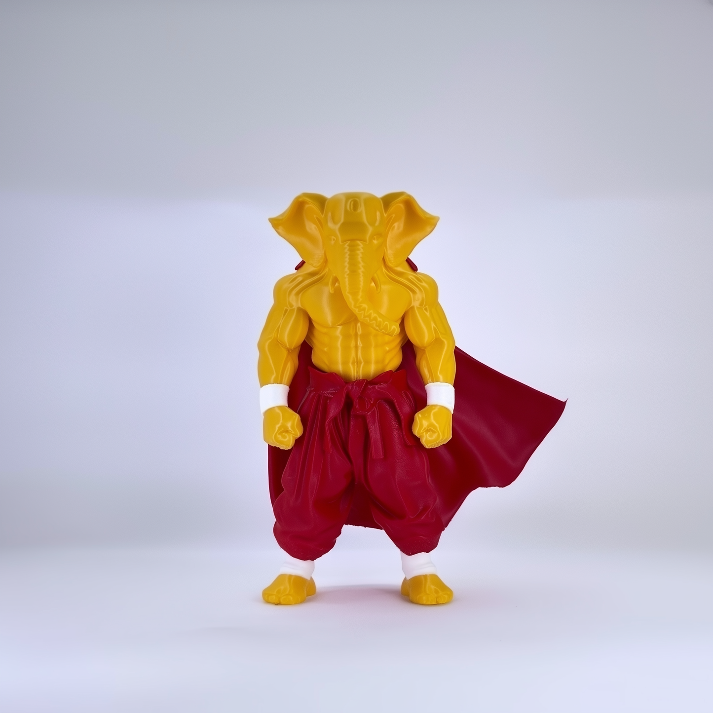 Ganaveera Figu Red 3D Warrior Ganesha Figurine