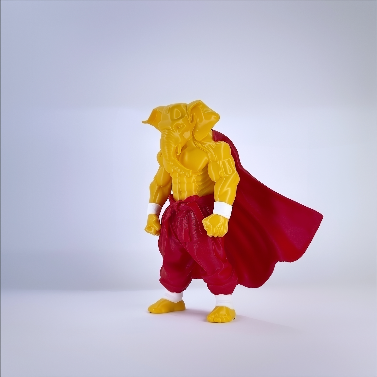 Ganaveera Figu Red 3D Warrior Ganesha Figurine