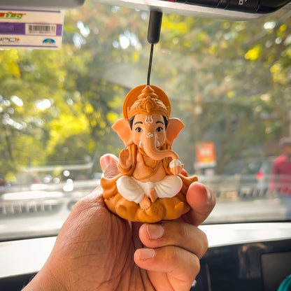 Floating Ganesha ☁️🐘 | 2-in-1 Dashboard & Car Hanging Figurine | Yugaveera