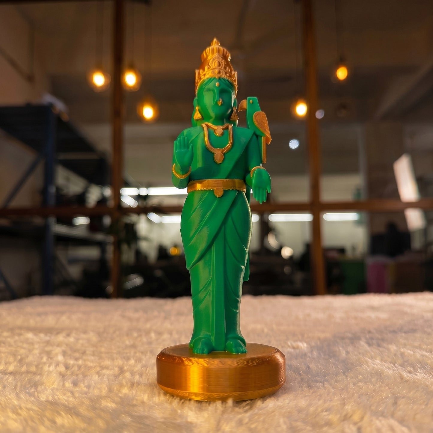 Madurai Meenakshi Amman Figurine – Emerald Green Figurine (3 Size Variants | Standing & Half Form)