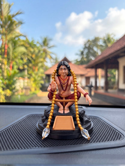 Ayyappa – 3.5" Quick-Remove Car Dashboard Figurine | YugaVeera