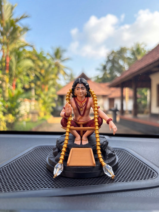 Ayyappa – 3.5" Quick-Remove Car Dashboard Figurine | YugaVeera