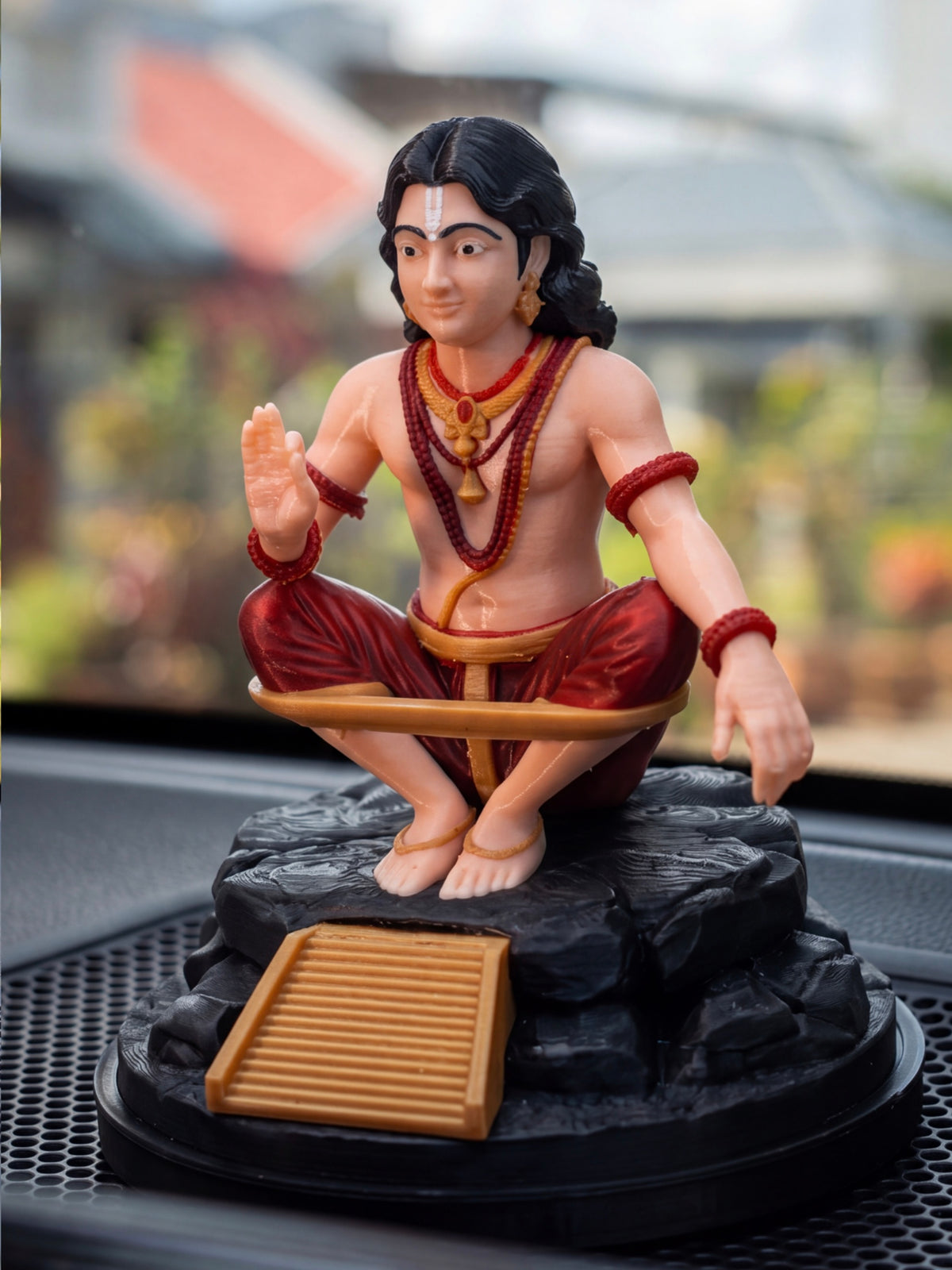Ayyappa – 3.5" Quick-Remove Car Dashboard Figurine | YugaVeera