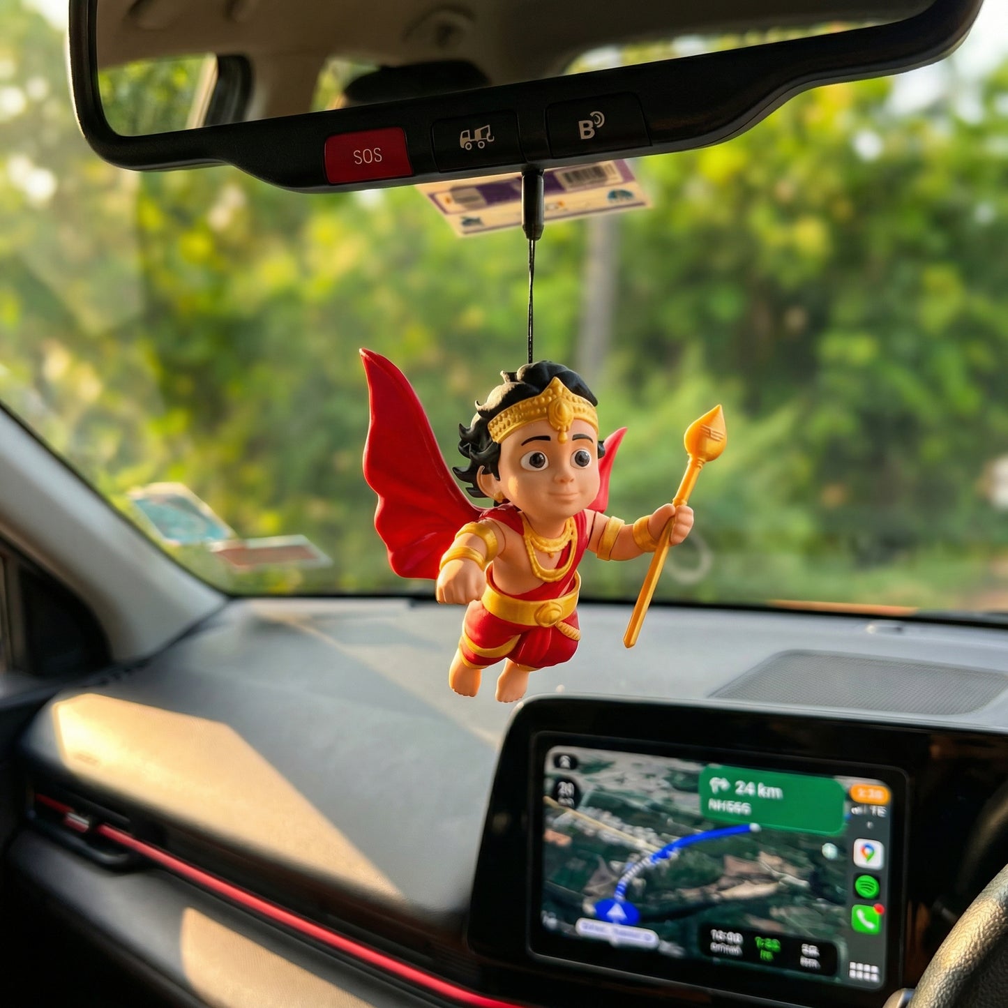Flying Murugan Car Figurine