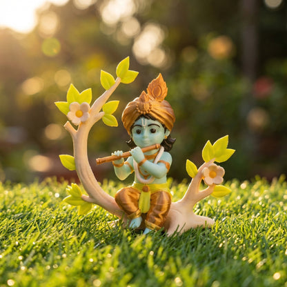 Little Krishna Playing Flute Miniature – 3 Inch