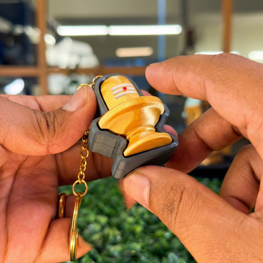 Shiva Lingam Clicker Keychain – Divine Fidget Shiv Ling Key Chain (Exact & Abstract Variants)