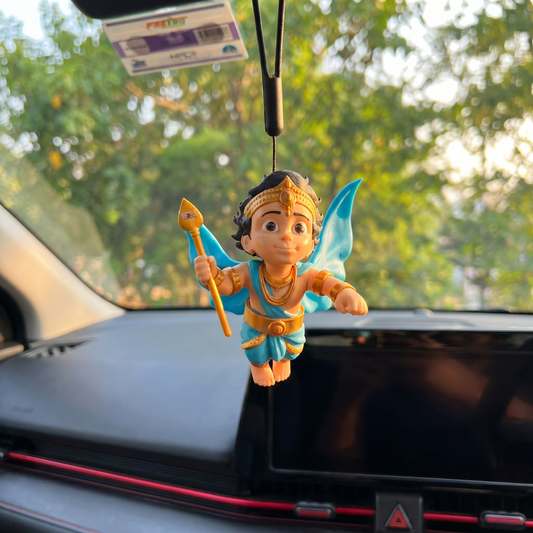 Blue Flying Murugan Car Figurine – Limited Edition Divine Guardian