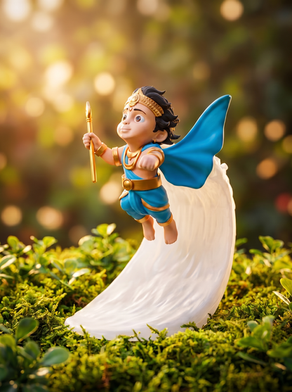 Blue Flying Murugan Car Figurine – Limited Edition Divine Guardian