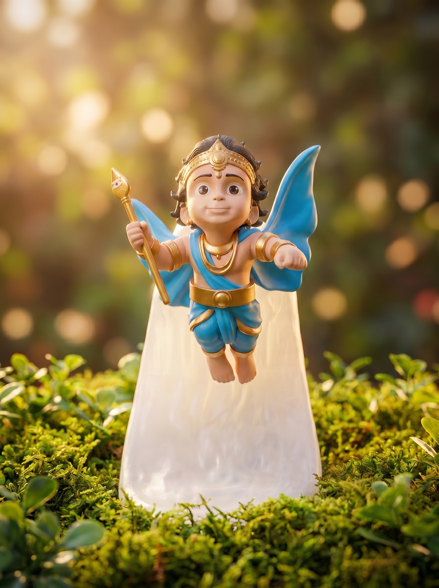 Blue Flying Murugan Car Figurine – Limited Edition Divine Guardian