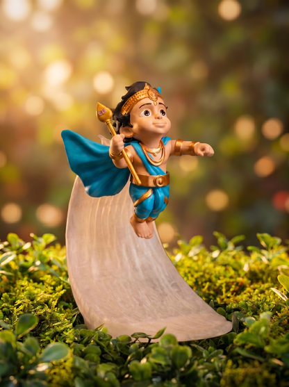 Blue Flying Murugan Car Figurine – Limited Edition Divine Guardian