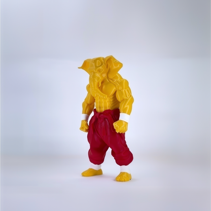 Ganaveera Figu Red 3D Warrior Ganesha Figurine