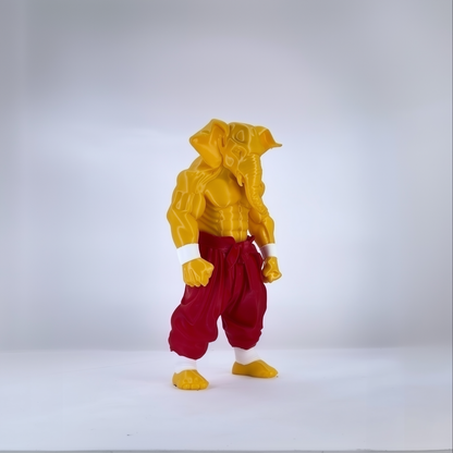 Ganaveera Figu Red 3D Warrior Ganesha Figurine